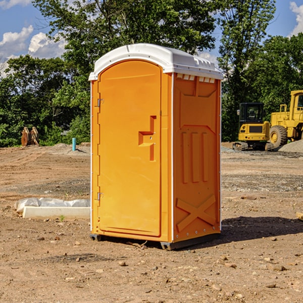 how often are the porta potties cleaned and serviced during a rental period in Carrolls Washington